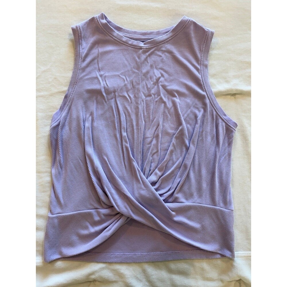 All in motion twist front XS tank purple